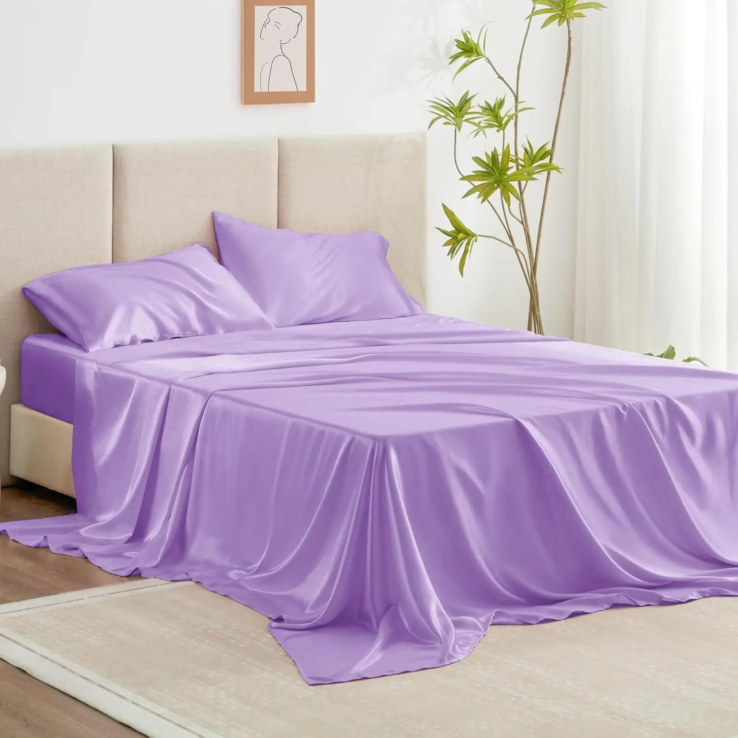 Kit complet de pat din mătase Mulberry Hoomy