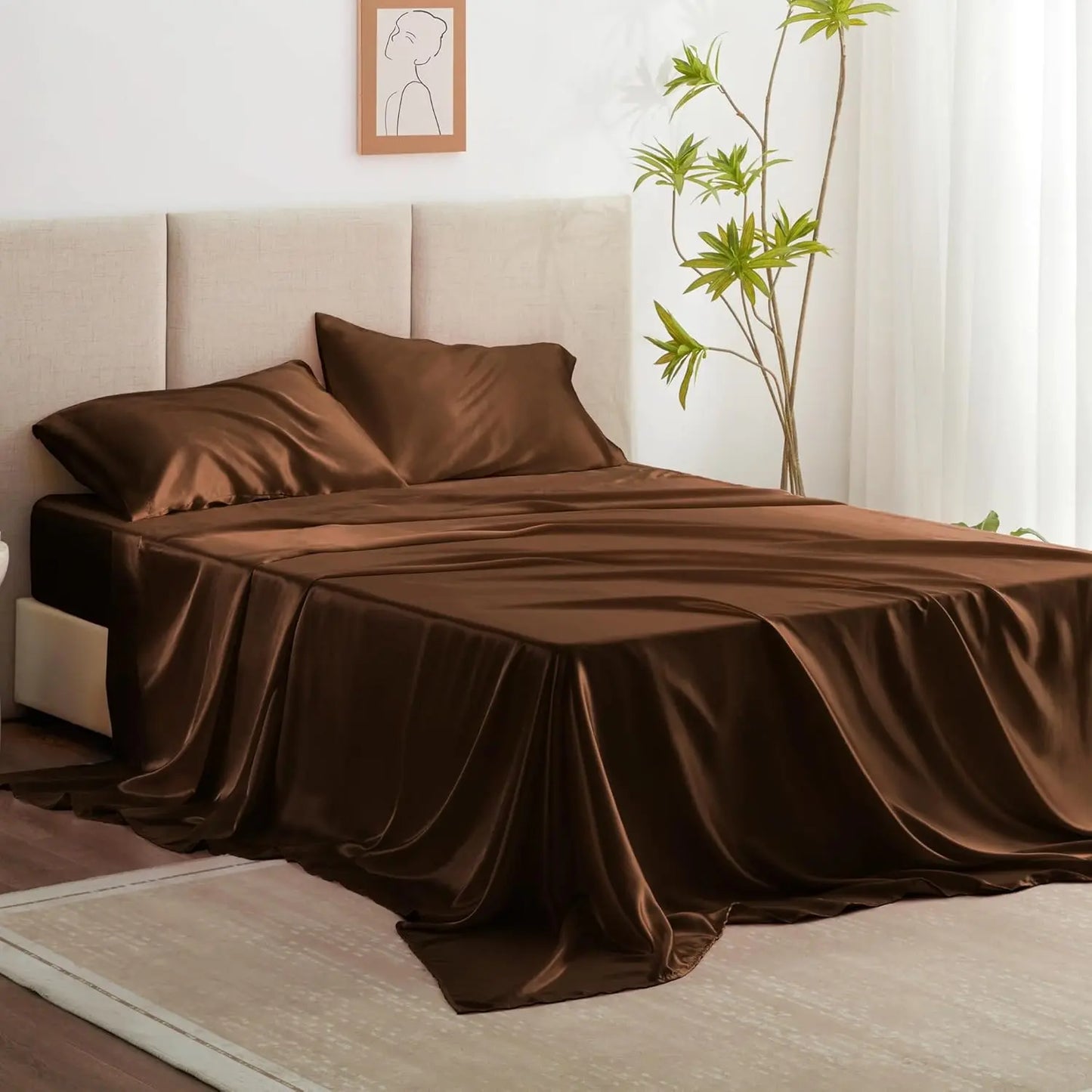 Kit complet de pat din mătase Mulberry Hoomy